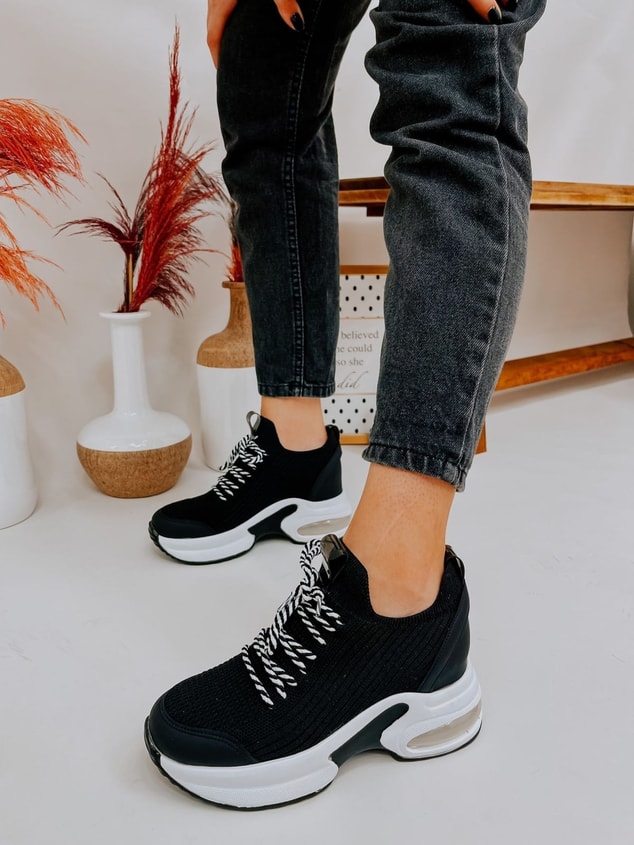 Siyah Triko (Jack) Kadın Sneakers