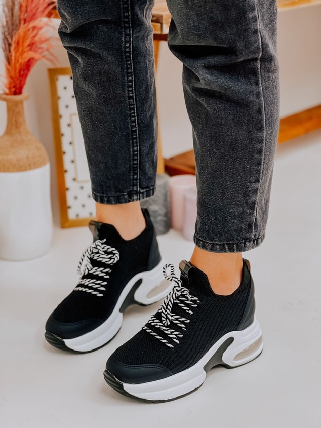 Siyah Triko (Jack) Kadın Sneakers