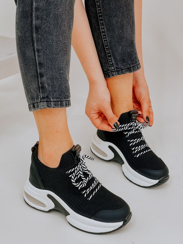 Siyah Triko (Jack) Kadın Sneakers