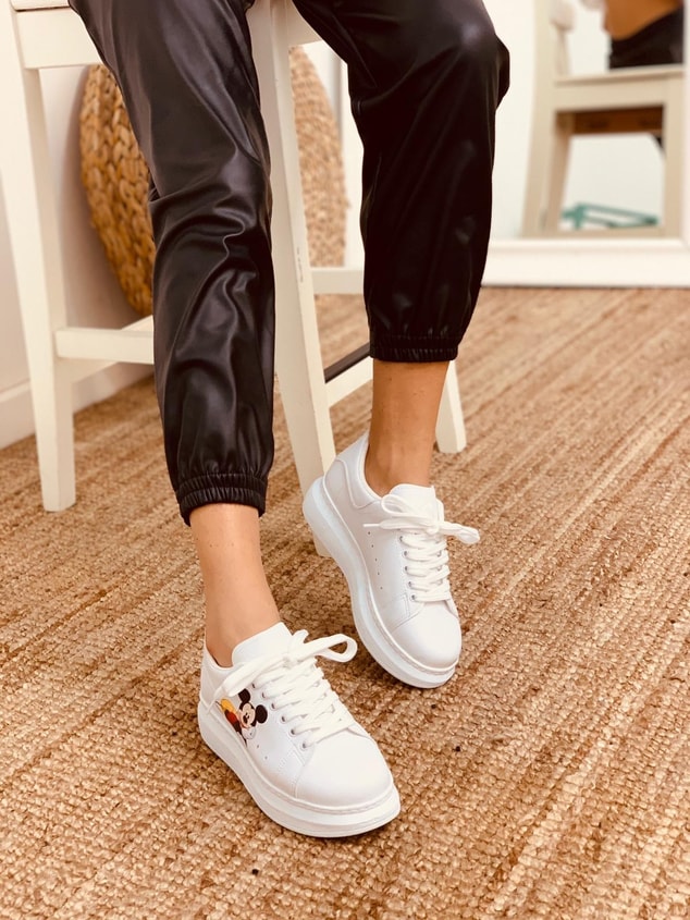Beyaz ( Thor Mickey) Spor Ayakkabı Kadın Sneakers