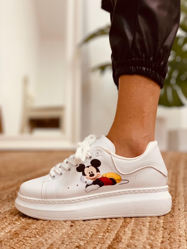 Beyaz ( Thor Mickey) Spor Ayakkabı Kadın Sneakers