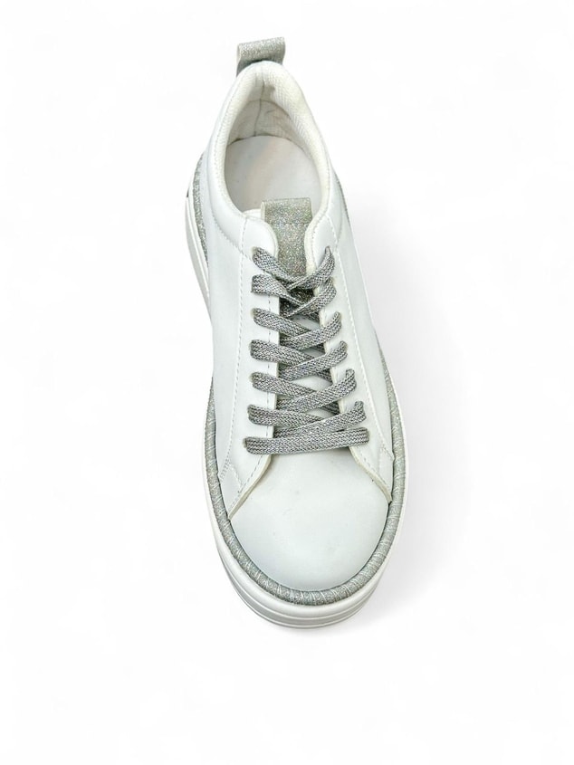 Beyaz Cilt (Bonte) Bağcıklı Kadın Sneakers
