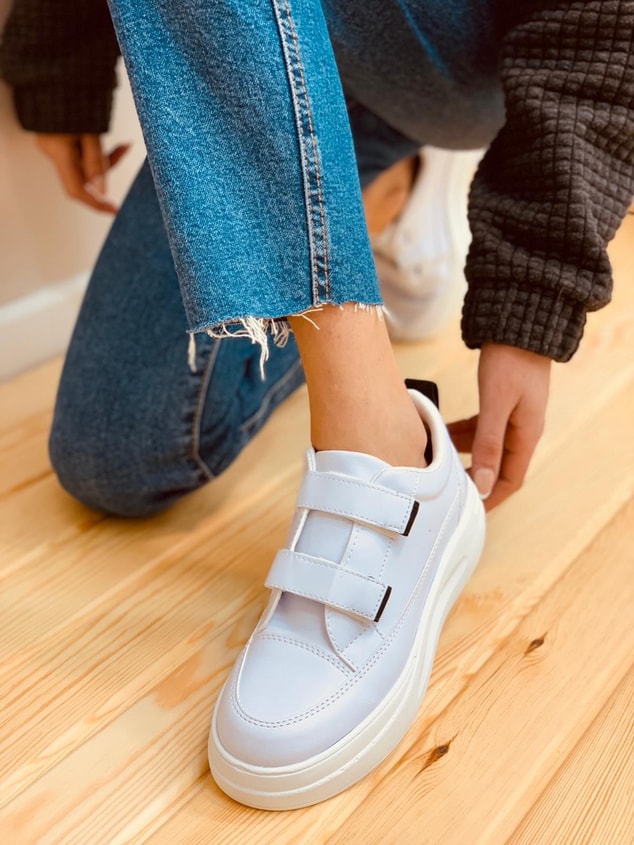 Beyaz Deri (April) Kadın Sneakers
