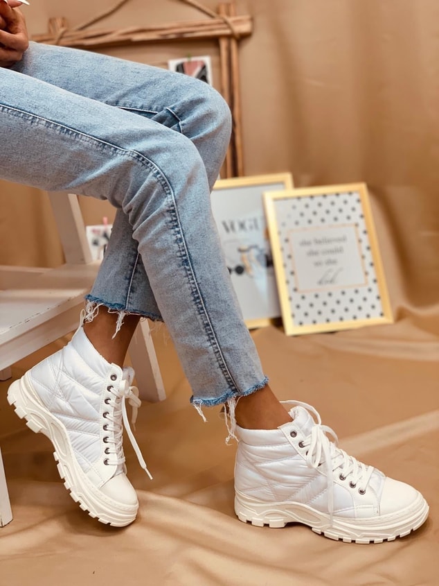 Beyaz (Faylinn) Kadın Bot - Sneakers