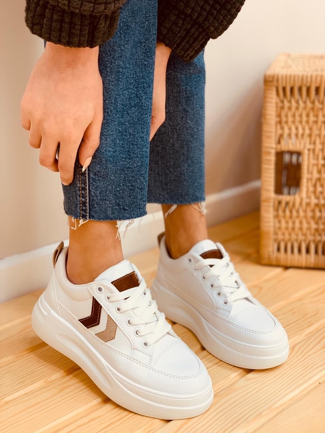 Beyaz Taba (Hester) Kadın Sneakers
