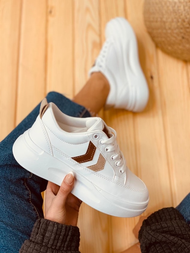 Beyaz Taba (Hester) Kadın Sneakers