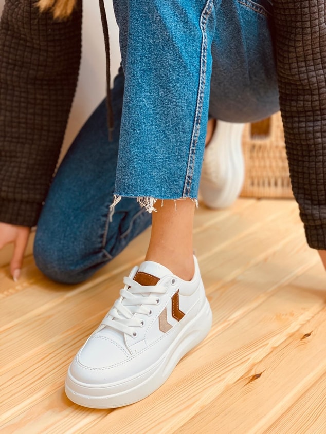 Beyaz Taba (Hester) Kadın Sneakers