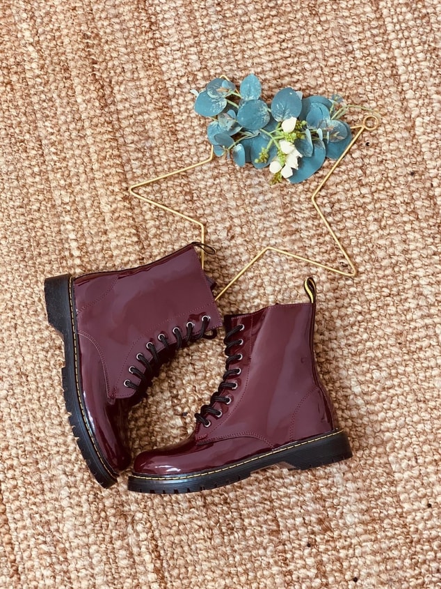 Bordo Rugan (Martines) Kadın Bot