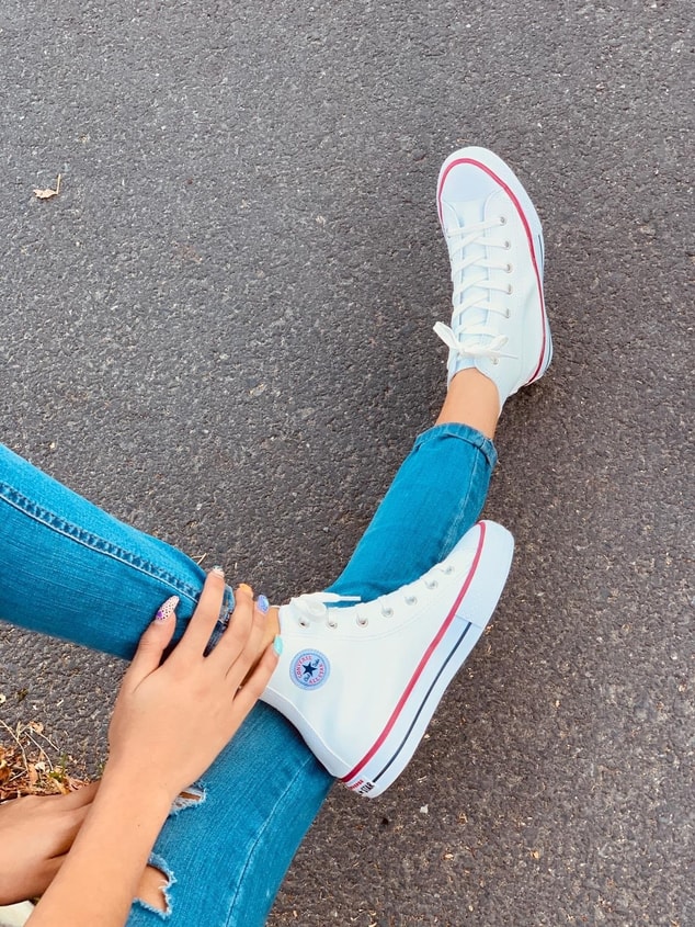 Bot Beyaz Deri (Converse) Kadın Spor Ayakkabı Sneakers