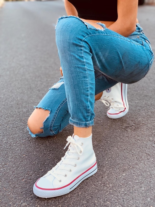 Bot Beyaz Deri (Converse) Kadın Spor Ayakkabı Sneakers