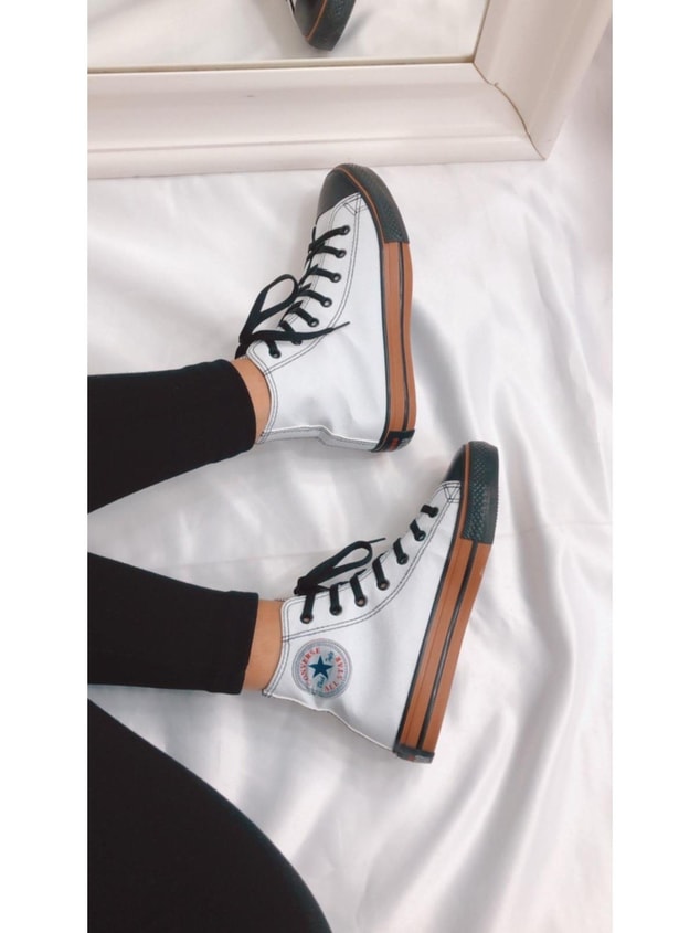 Bot Beyaz Deri Tozu (Converse) Kadın Spor Ayakkabı Sneakers