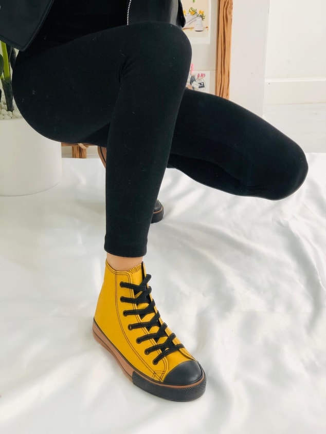 Bot Hardal Deri Tozu (Converse) Kadın Spor Ayakkabı Sneakers