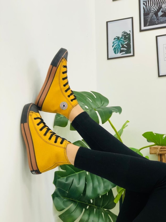 Bot Hardal Deri Tozu (Converse) Kadın Spor Ayakkabı Sneakers