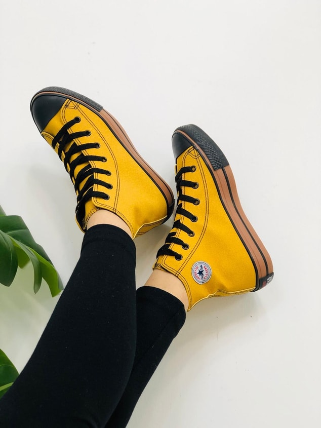 Bot Hardal Deri Tozu (Converse) Kadın Spor Ayakkabı Sneakers