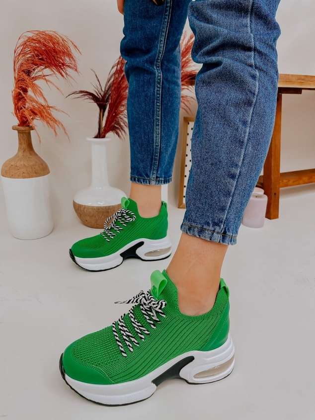 Çimen Yeşil Triko (Jack) Kadın Sneakers