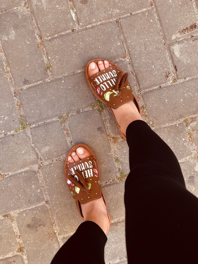 Frida Kahverengi Summer Kalın Taban Babet-Sandalet