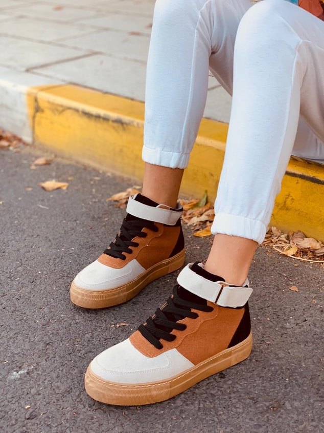 Füme - Taba (Denver Plus) Kadın Spor Ayakkabı Sneakers