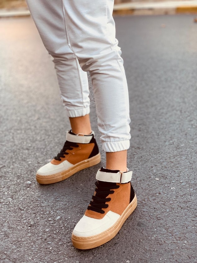 Füme - Taba (Denver Plus) Kadın Spor Ayakkabı Sneakers