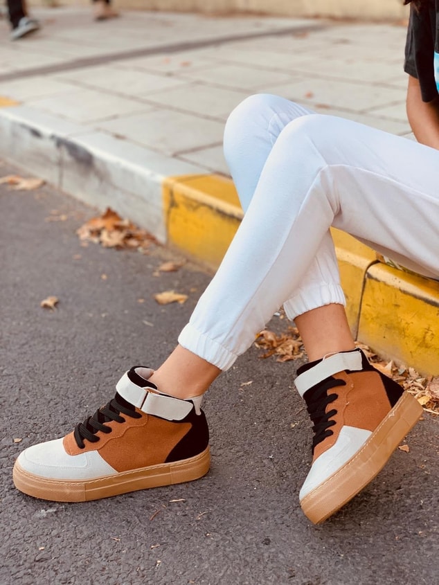 Füme - Taba (Denver Plus) Kadın Spor Ayakkabı Sneakers