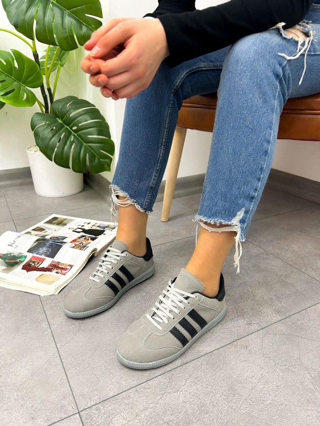 Gri Süet (Zumba) Kadın Sneakers