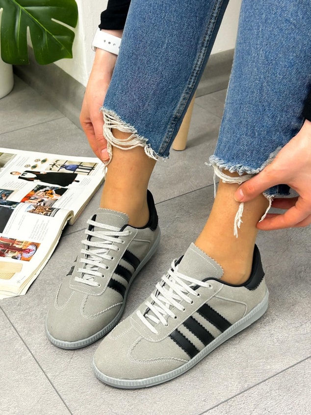 Gri Süet (Zumba) Kadın Sneakers