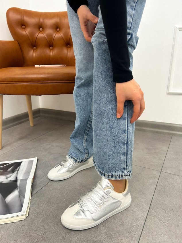 Gümüş (Yale) Kadın Bağcıklı Sneakers