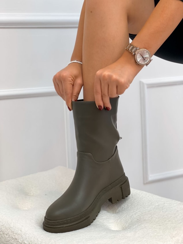 Haki Yeşil Cilt (Stace) Kadın Bot