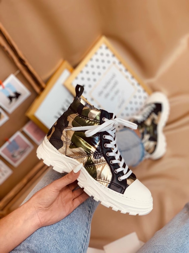 Kamuflaj (Faylinn) Kadın Bot - Sneakers