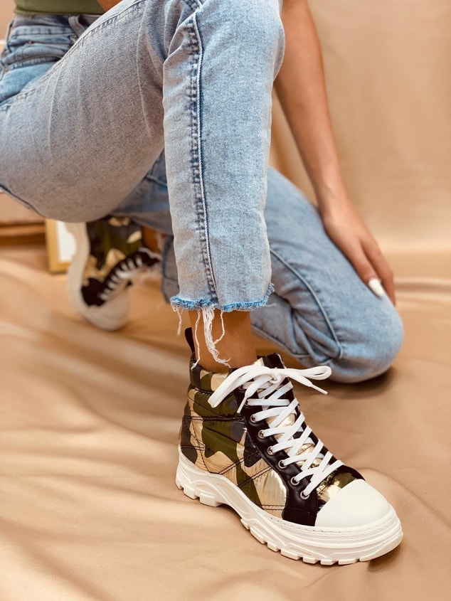 Kamuflaj (Faylinn) Kadın Bot - Sneakers