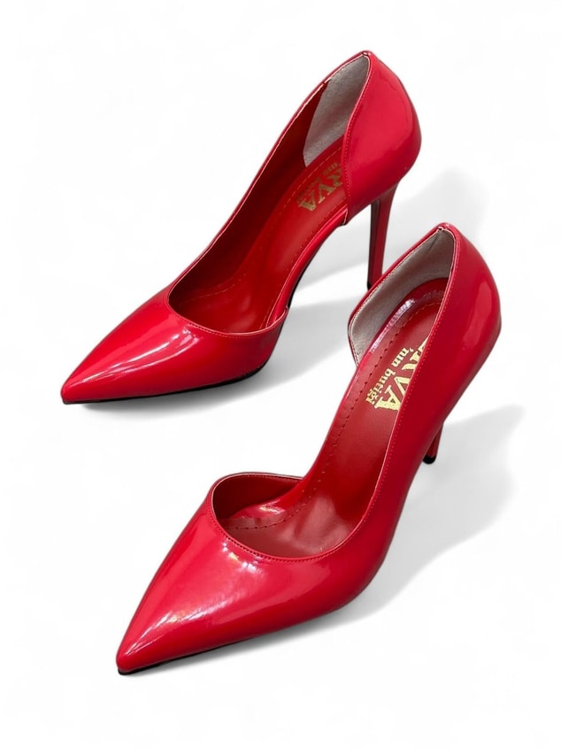 Kırmızı Rugan ( Lily) Kadın Stiletto