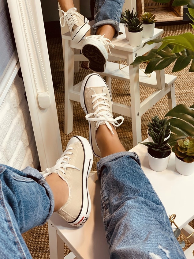 KISA KREM (Converse) Spor Ayakkabı Kadın & Çocuk Sneakers