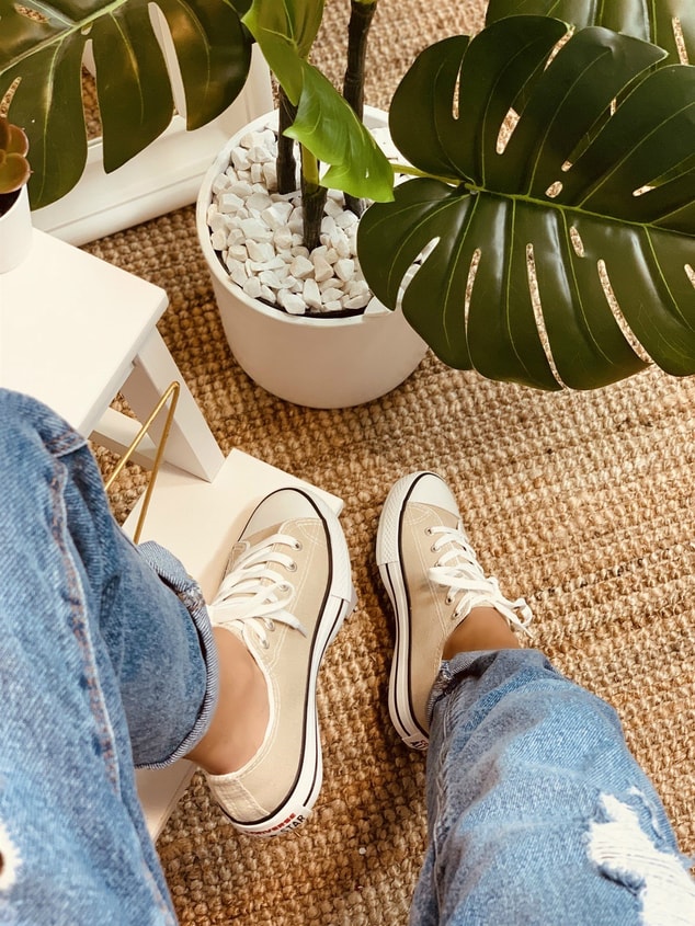 KISA KREM (Converse) Spor Ayakkabı Kadın & Çocuk Sneakers