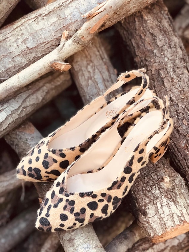 Leopar (Sanfa) Kadın Topuklu Ayakkabı Bayan Topuklu Ayakkabı