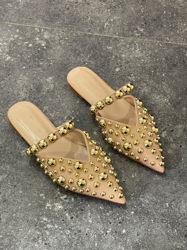 Nude Cilt (Maria) Gold Droplu Kadın Terlik