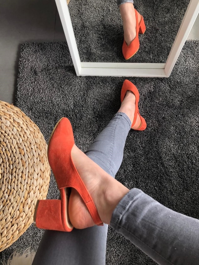 Orange (Sanfa) Kadın Topuklu Ayakkabı Bayan Topuklu Ayakkabı
