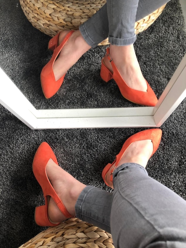 Orange (Sanfa) Kadın Topuklu Ayakkabı Bayan Topuklu Ayakkabı