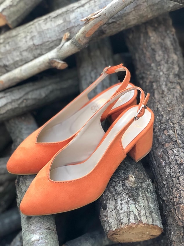 Orange (Sanfa) Kadın Topuklu Ayakkabı Bayan Topuklu Ayakkabı