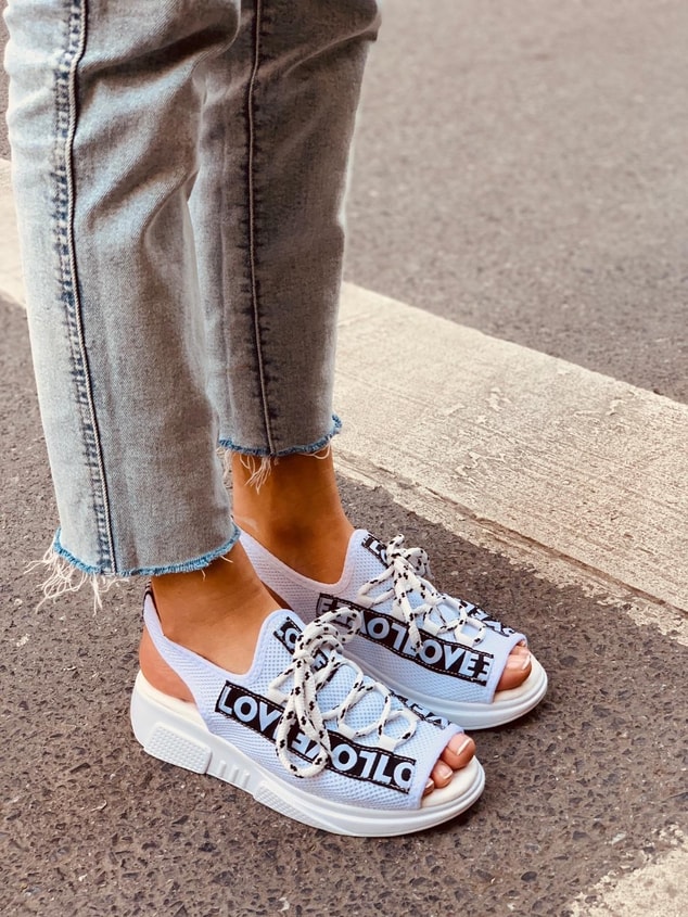 Pastel Mavi (Love) Kadın Spor Ayakkabı Sneakers