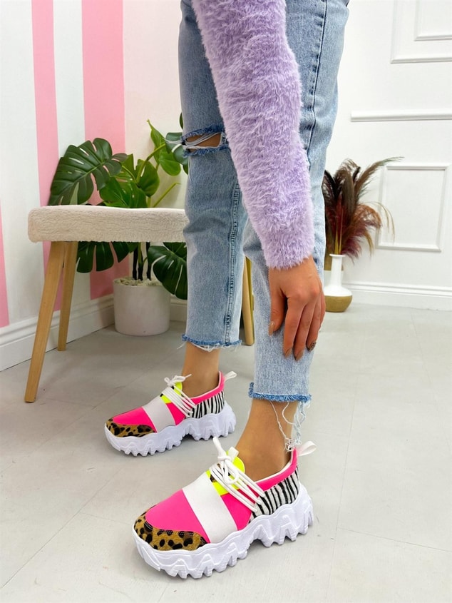 Pembe Leopar (Elixir) Kadın Sneakers