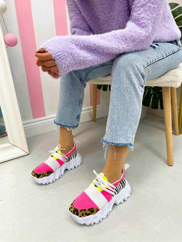 Pembe Leopar (Elixir) Kadın Sneakers