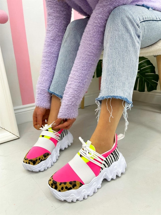 Pembe Leopar (Elixir) Kadın Sneakers
