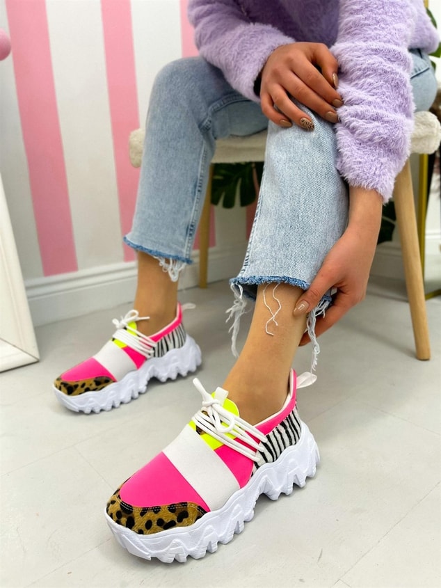 Pembe Leopar (Elixir) Kadın Sneakers