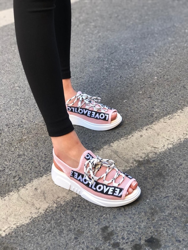 Pembe (Love) Kadın Spor Ayakkabı Sneakers
