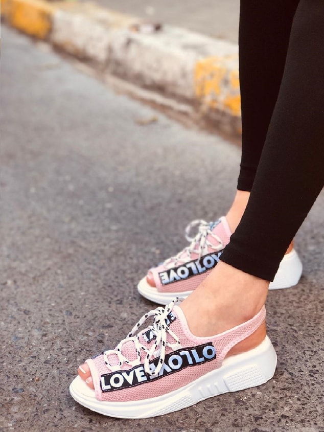 Pembe (Love) Kadın Spor Ayakkabı Sneakers