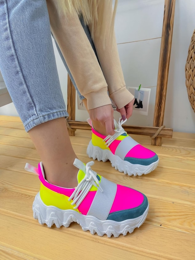 Pembe Sarı (Elixir) Kadın Sneakers