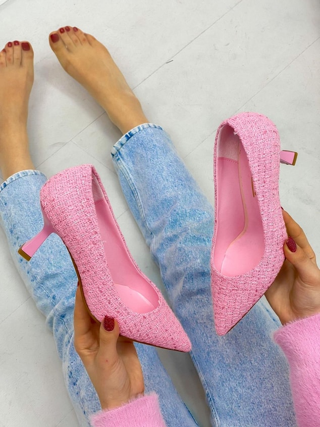 Pembe Tüvit (Freda) Kadın Stiletto
