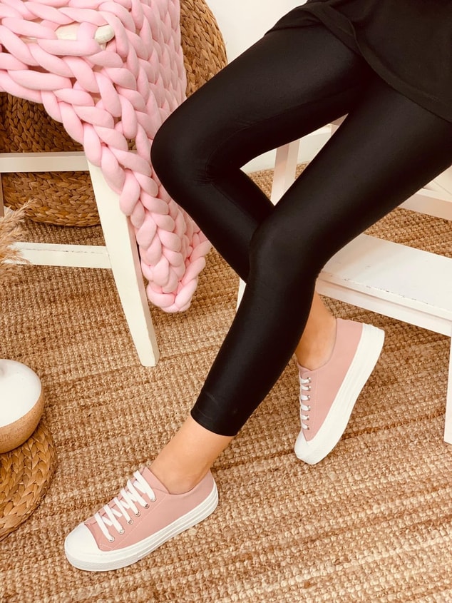 Pudra Süet (Daniel) Kadın Yüksek Tabanlı Sneakers