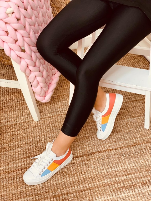 Renkli - Turuncu (Daniel) Kadın Yüksek Tabanlı Sneakers