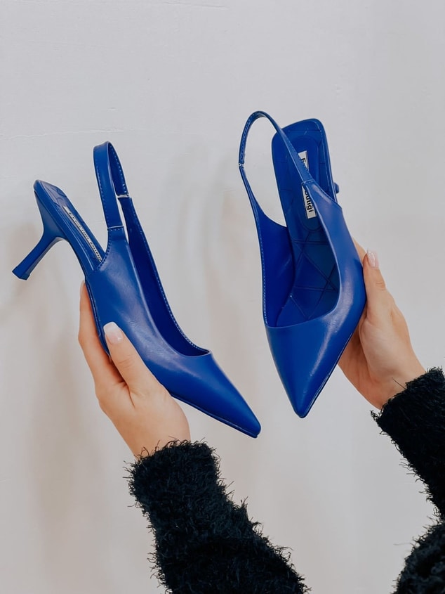 Saks Mavi Deri (Cyrus) Kadın Stiletto