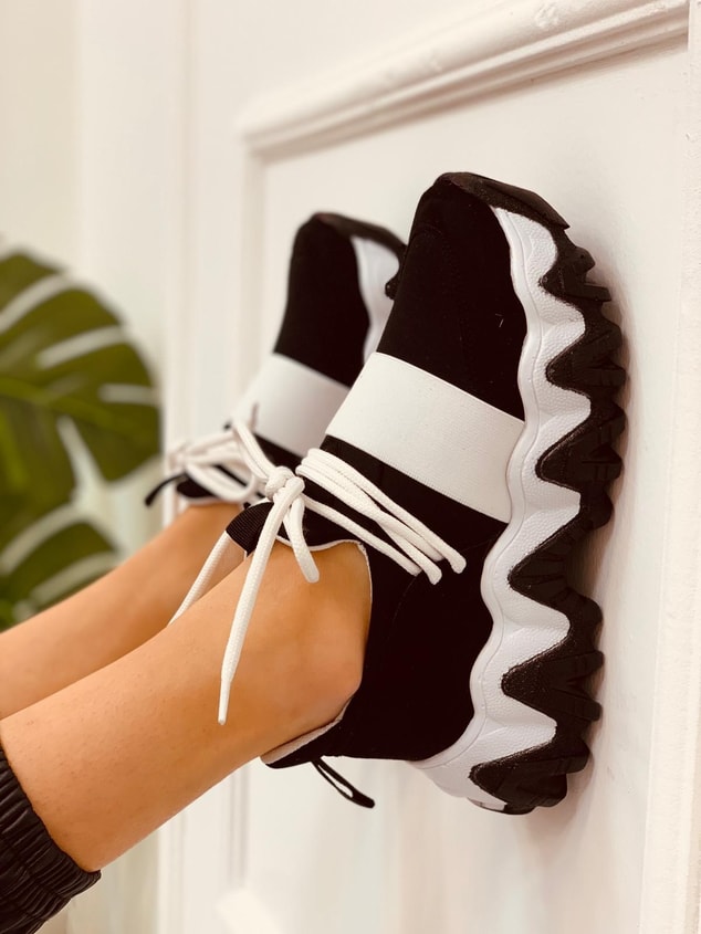 Siyah Beyaz (Elixir) Kadın Sneakers